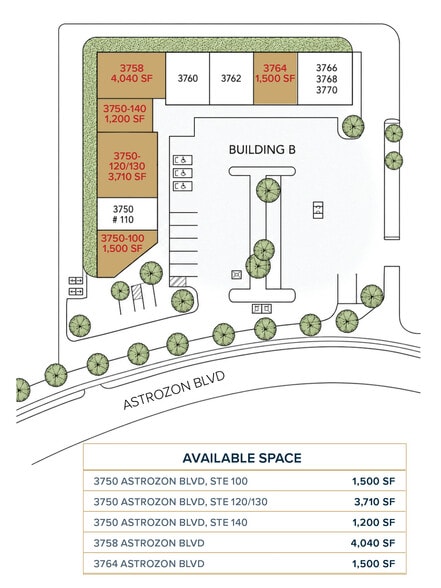 3730-3770 Astrozon Blvd, Colorado Springs, CO for lease - Site Plan - Image 2 of 15
