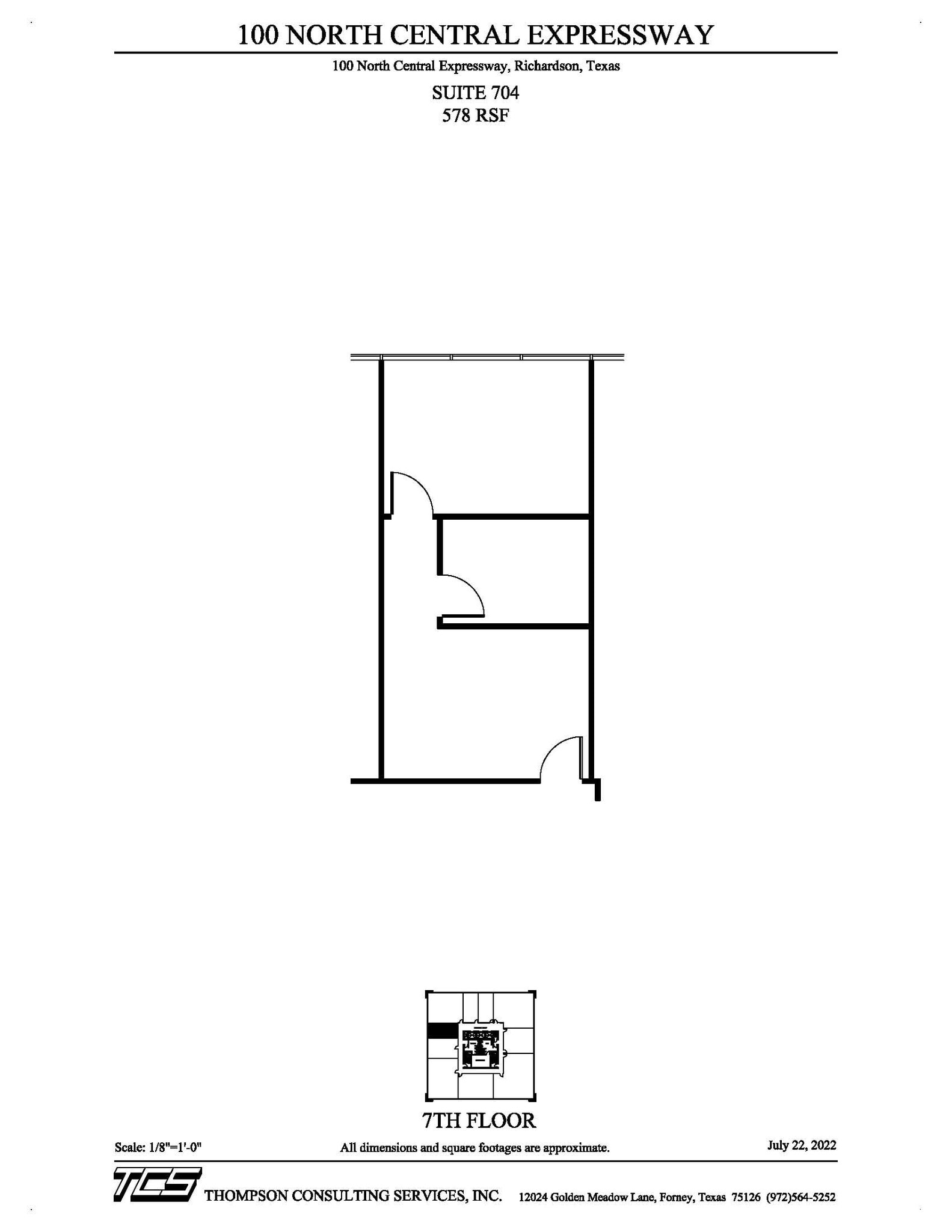 100 N Central Expy, Richardson, TX for lease Floor Plan- Image 1 of 2