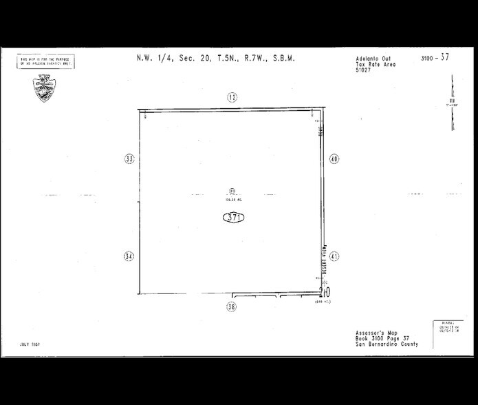 0 Oasis Rd, Phelan, CA for sale - Plat Map - Image 2 of 2