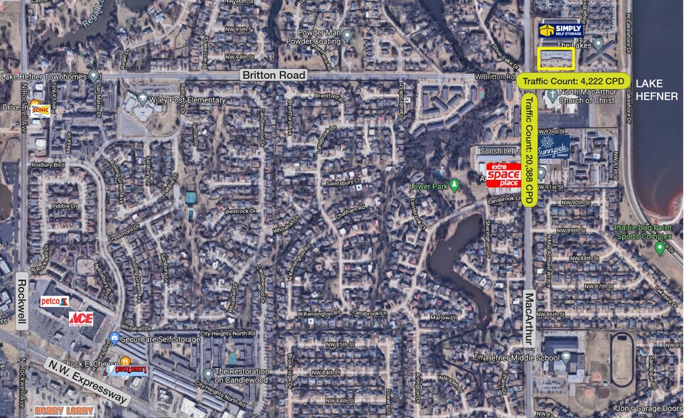 5801 W Britton Rd, Oklahoma City, OK à vendre - Aérien - Image 3 de 7