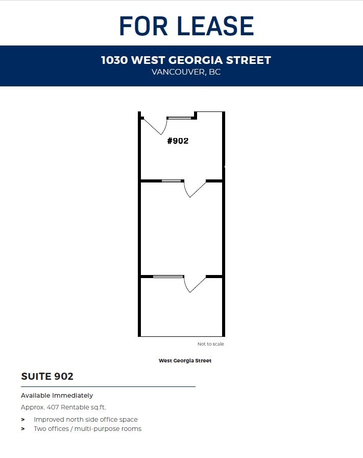 1030 W Georgia St, Vancouver, BC à louer Plan d’étage- Image 1 de 1