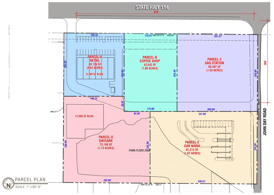 SWC SH 114 & John Day Rd, Justin, TX à vendre Plan de site- Image 1 de 2