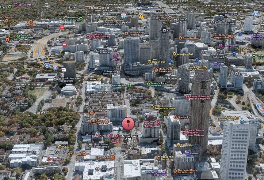 555 Courtland St, Atlanta, GA for sale - Aerial - Image 3 of 5