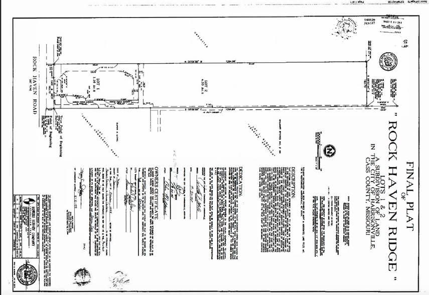 2402 E Rock Haven Rd, Harrisonville, MO for sale - Plat Map - Image 2 of 3