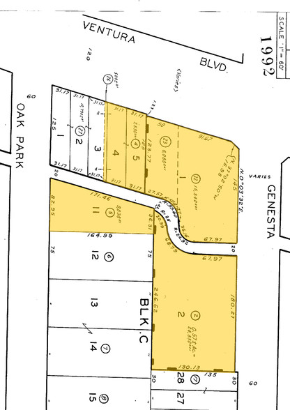 17000 Ventura Blvd, Encino, CA for lease - Plat Map - Image 3 of 5