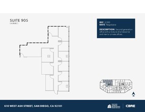 610 W Ash St, San Diego, CA for lease Floor Plan- Image 1 of 1