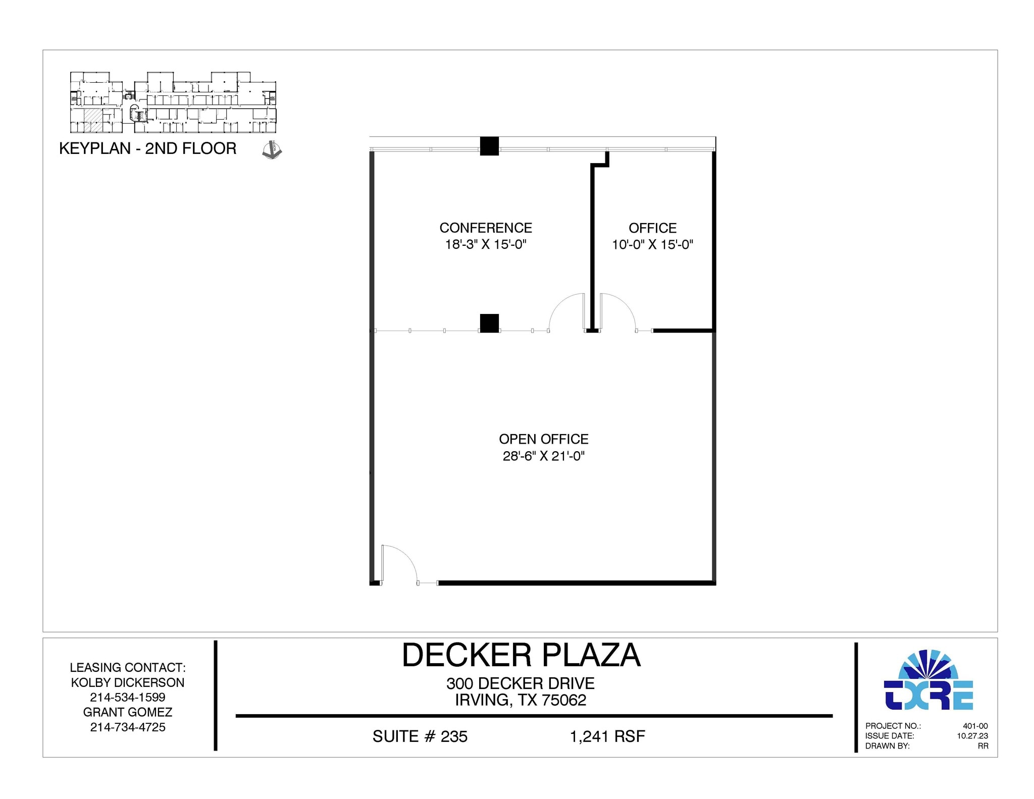 300 Decker Dr, Irving, TX à louer Plan d’étage- Image 1 de 1