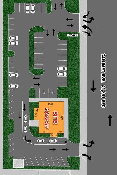 8032 Calumet Ave, Munster, IN for lease - Building Photo - Image 2 of 4