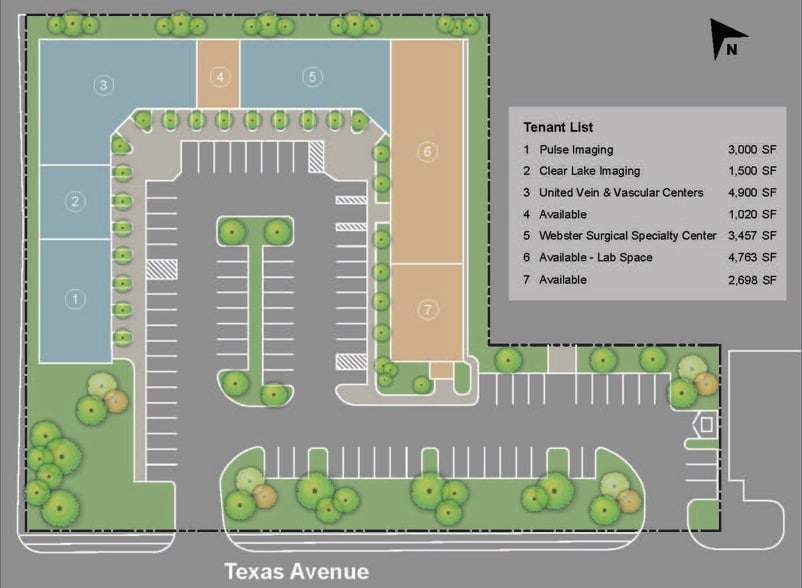 202 N Texas Ave, Webster, TX for lease - Site Plan - Image 2 of 8