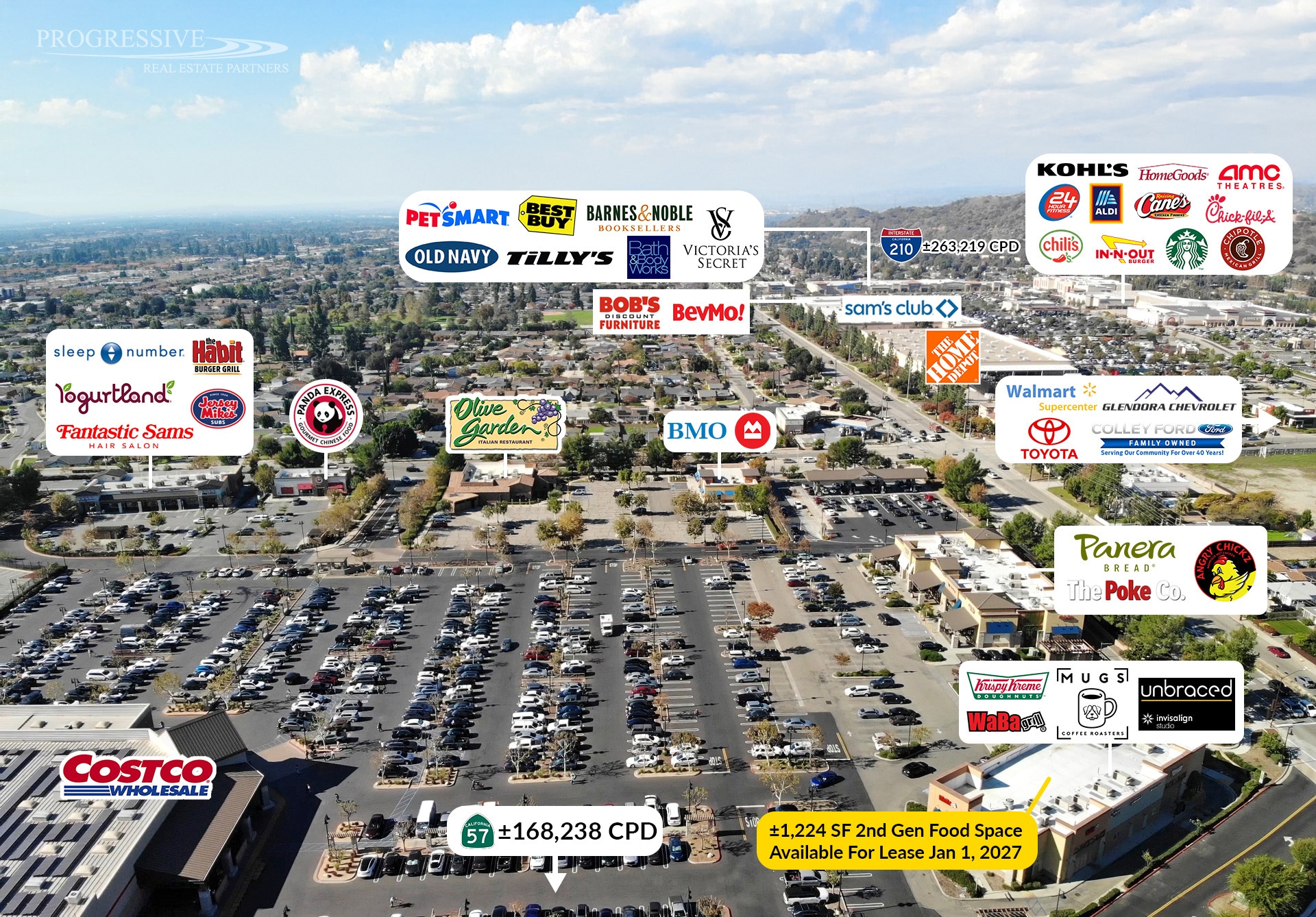 1034 W Gladstone St, San Dimas, CA for lease Aerial- Image 1 of 15