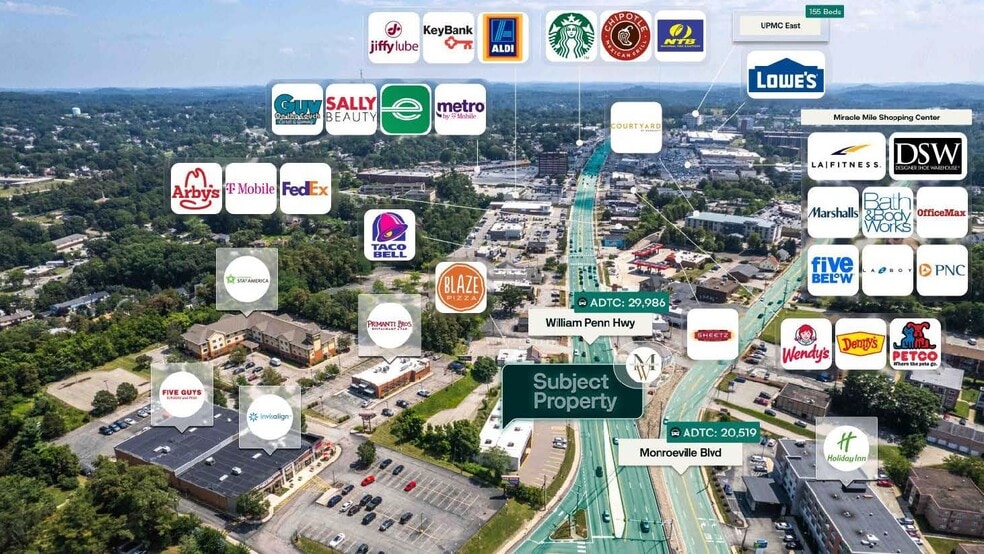 3911 William Penn Hwy, Monroeville, PA for sale - Building Photo - Image 2 of 2