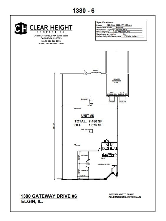 1380 Gateway Dr, Elgin, IL for lease Floor Plan- Image 1 of 1