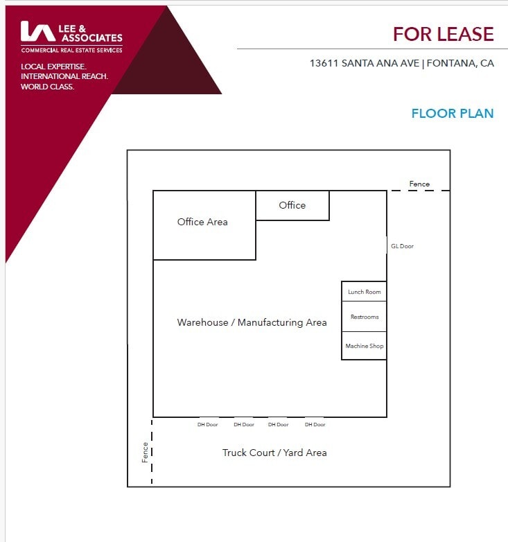 13611 Santa Ana Ave, Fontana, CA for lease Floor Plan- Image 1 of 1
