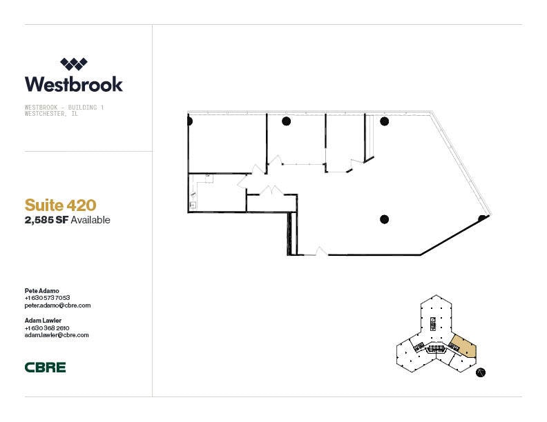 1 Westbrook Corporate Ctr, Westchester, IL for lease Floor Plan- Image 1 of 1