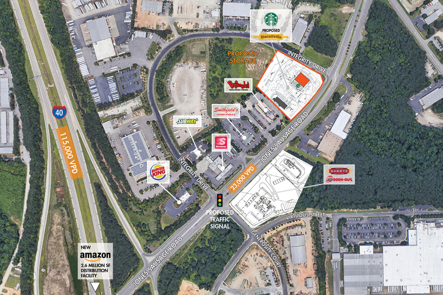 3900 Jones Sausage Rd, Garner, NC for lease - Aerial - Image 1 of 1