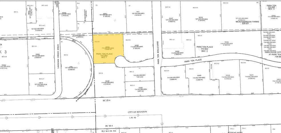 16420 Park Ten Place Dr, Houston, TX for lease - Plat Map - Image 2 of 34