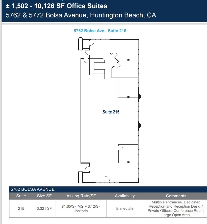 5762 Bolsa Ave, Huntington Beach, CA for lease Floor Plan- Image 1 of 1