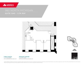 980 N Michigan Ave, Chicago, IL à louer Plan d’étage- Image 1 de 1