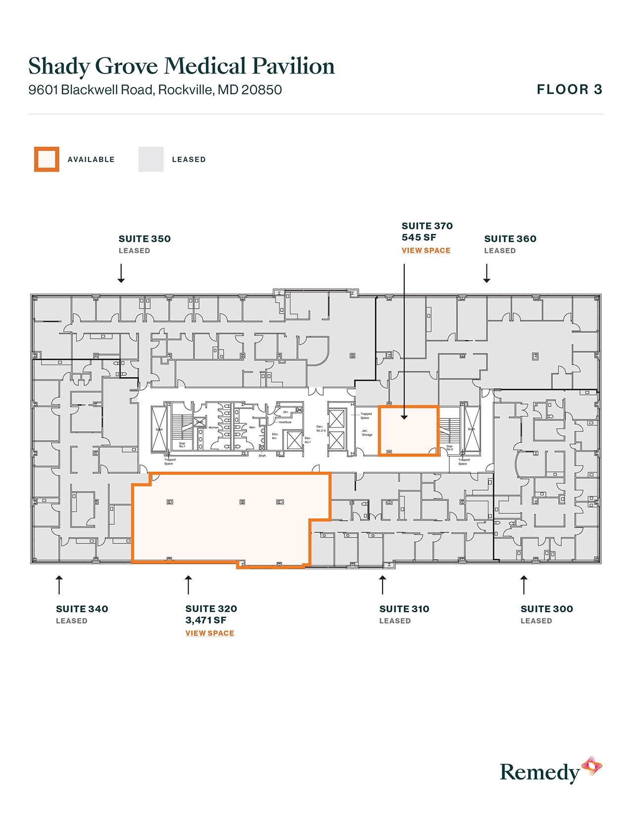 9601 Blackwell Rd, Rockville, MD à louer Plan d’étage- Image 1 de 4
