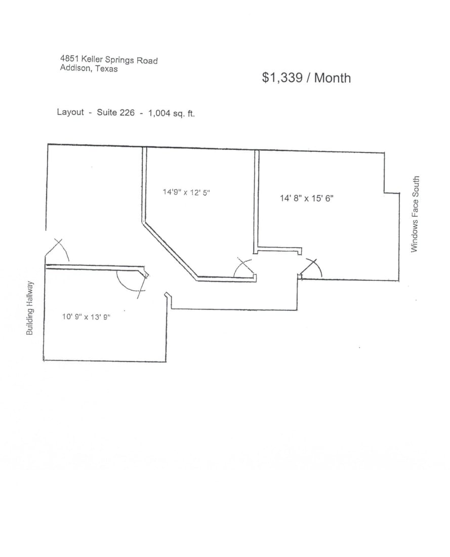 4851 Keller Springs Rd, Addison, TX for lease Floor Plan- Image 1 of 1