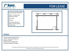 4300 S I-10 Service Rd, Metairie, LA à louer Plan d’étage- Image 1 de 1
