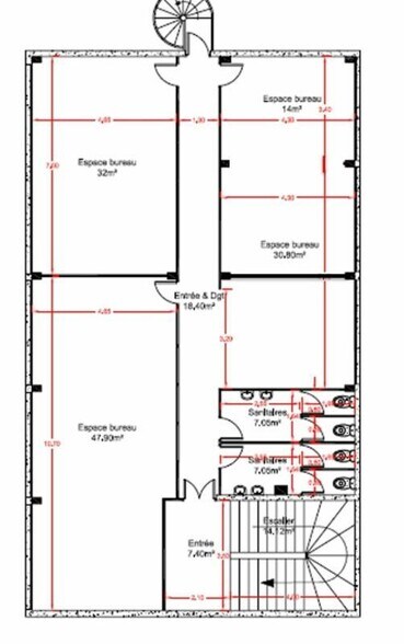 Office in Sotteville-lès-Rouen for lease - Floor Plan - Image 3 of 3