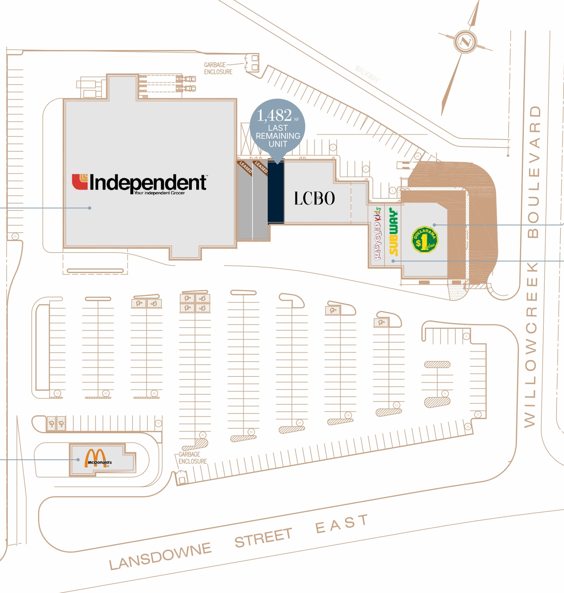 400 Lansdowne St E, Peterborough, ON for lease Site Plan- Image 1 of 5
