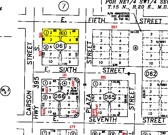 501 S Carson St, Carson City, NV for sale - Plat Map - Image 2 of 9