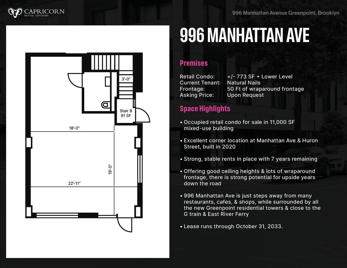 996 Manhattan Ave, Brooklyn, NY 11222 - Unité Retail - - Photo intérieure - Image 2 of 5