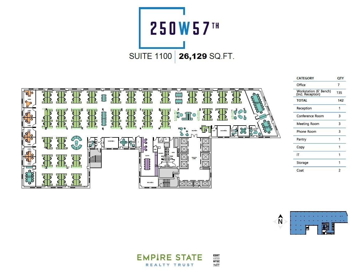 250 W 57th St, New York, NY for lease Floor Plan- Image 1 of 6