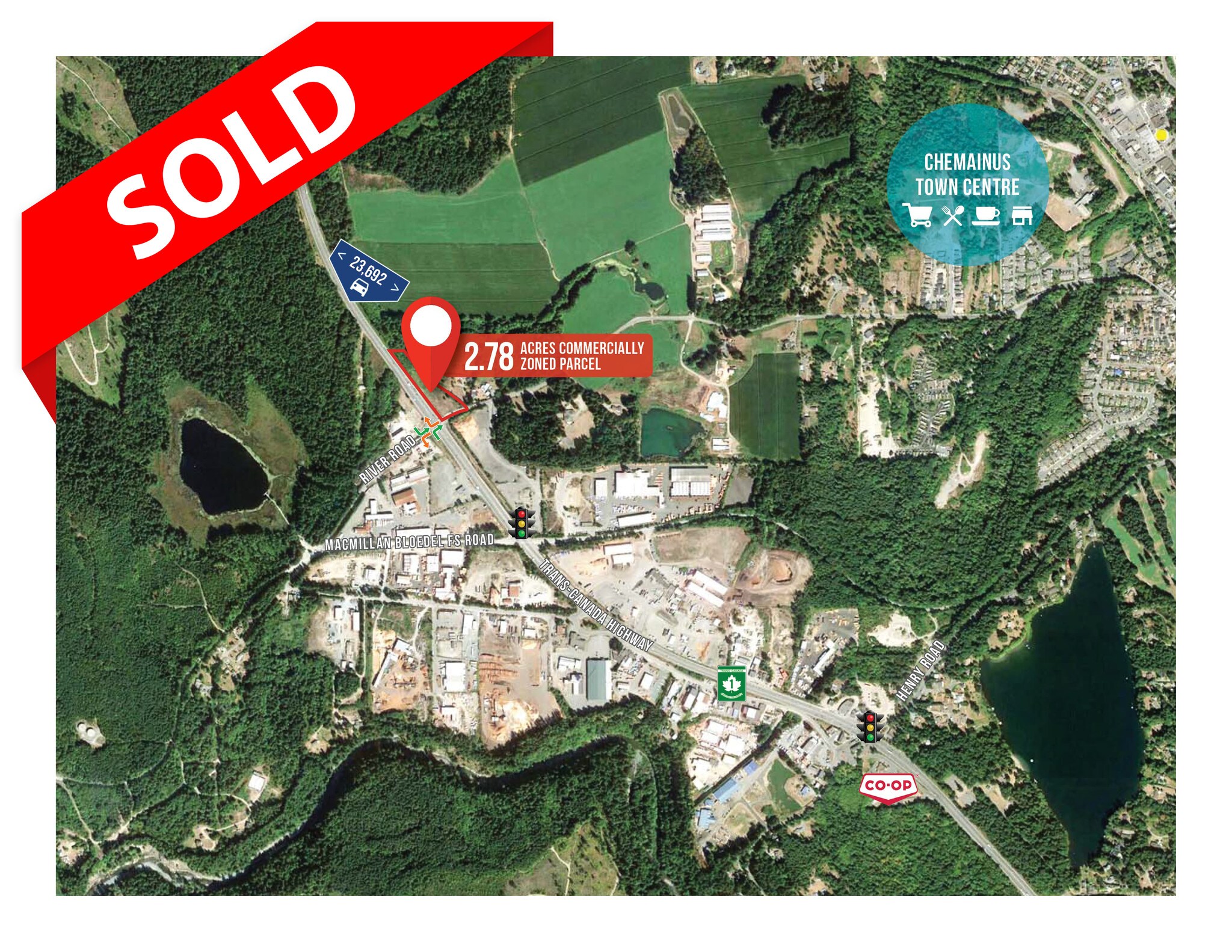 9579 Trans Canada Hwy, North Cowichan, BC for sale Aerial- Image 1 of 1