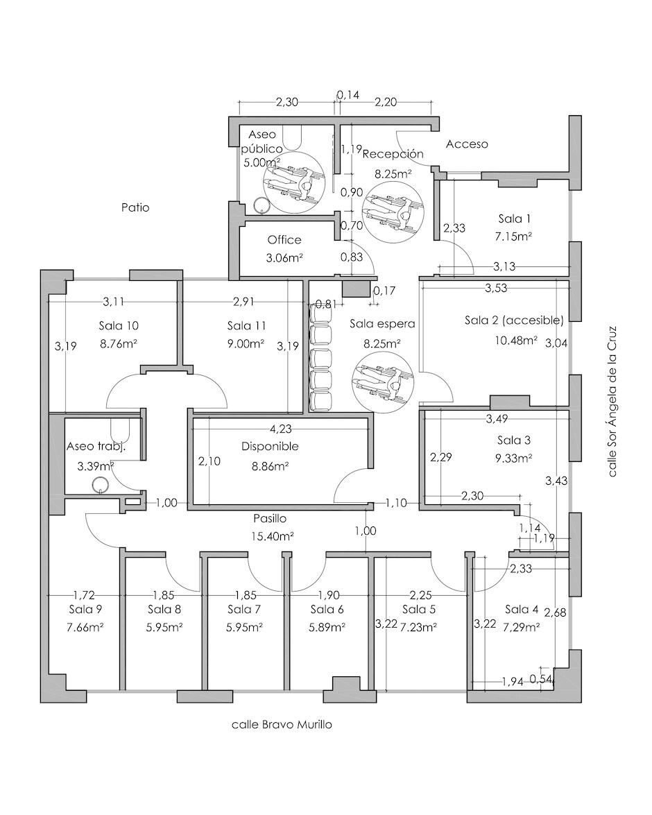 Calle de Sor Ángela de la Cruz, 40, Madrid, Madrid à louer Plan de site- Image 1 de 2