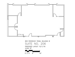 800 Roosevelt Rd, Glen Ellyn, IL à louer Plan d’étage- Image 2 de 2