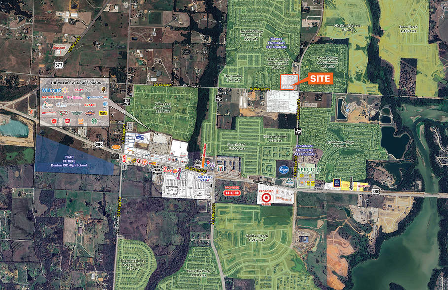 NWQ Main St & Fishtrap Rd, Providence Village, TX for lease - Aerial - Image 3 of 3