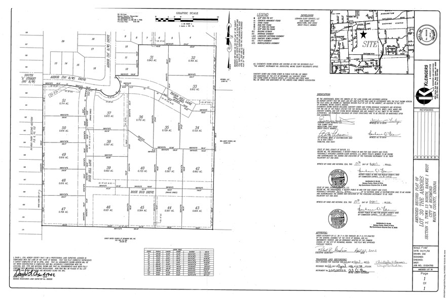 3235 Rose Bud Dr, Richmond, IN for sale - Plat Map - Image 2 of 4