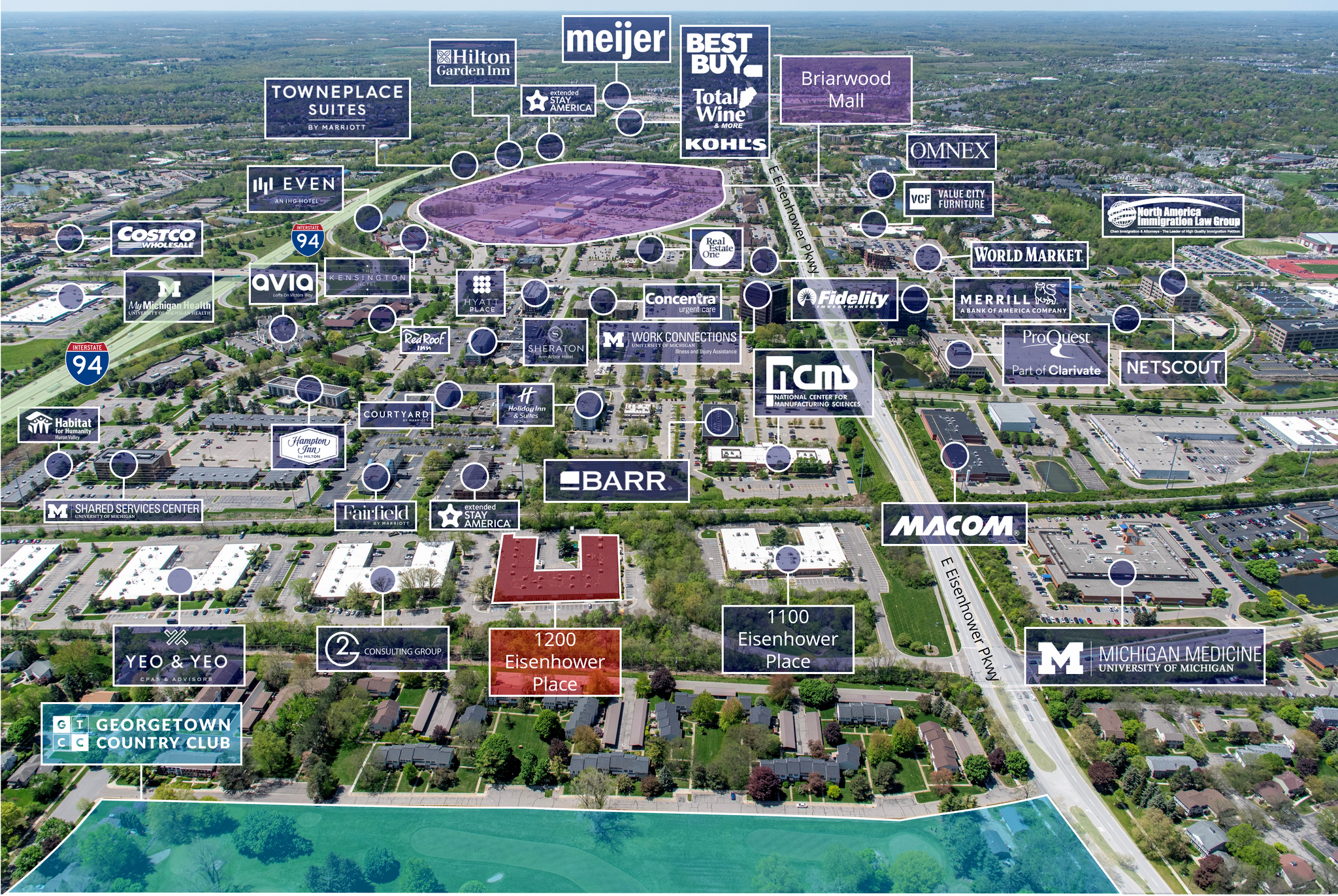 1200-1250 Eisenhower Pl, Ann Arbor, MI à vendre Photo du bâtiment- Image 1 de 22