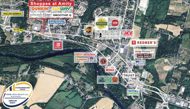 Plus de détails pour 955 Benjamin Franklin Hwy, Douglassville, PA - Commerce de détail à vendre