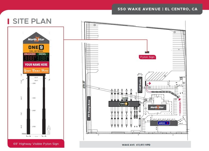 550 Wake Ave, El Centro, CA à louer - Plan de site - Image 2 de 6