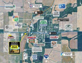 1911 W State Road 244, Milroy, IN - Aérien  Vue de la carte