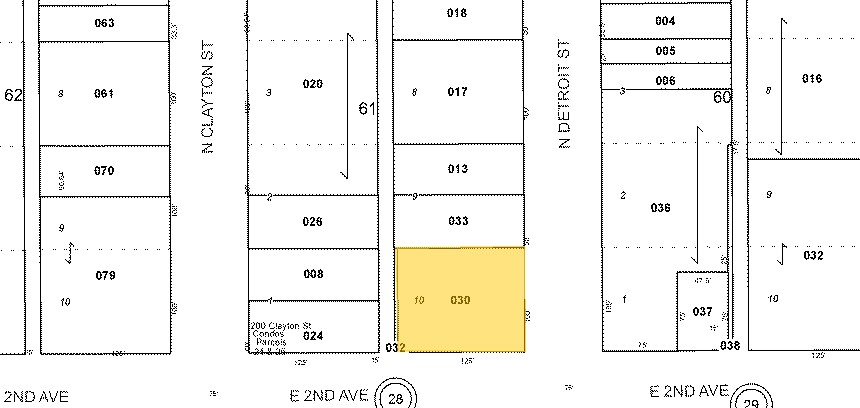 205 Detroit St, Denver, CO for lease - Plat Map - Image 2 of 16