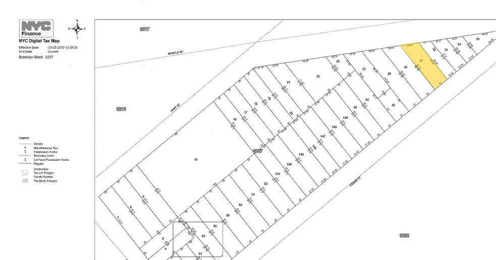 1260 Myrtle Ave, Brooklyn, NY for sale - Plat Map - Image 2 of 3