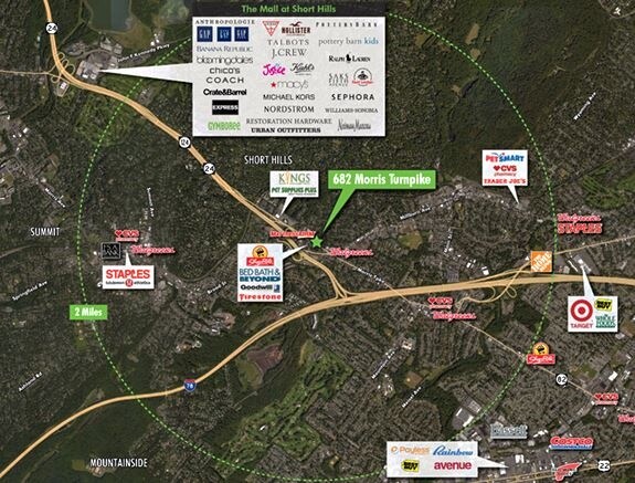 682 Morris Tpke, Short Hills, NJ à louer - Aérien - Image 3 de 3