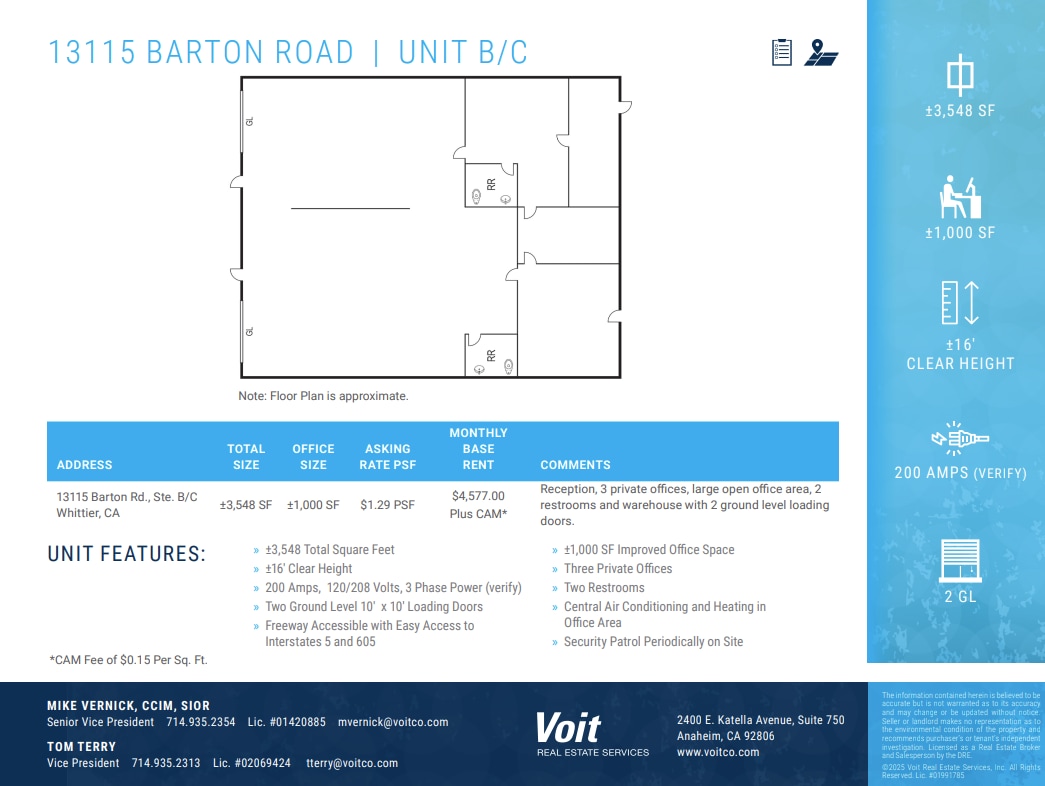 9825 Painter Ave, Santa Fe Springs, CA for lease Floor Plan- Image 1 of 10