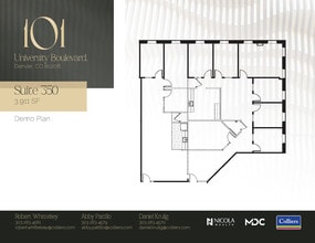 101 University Blvd, Denver, CO à louer Plan d’étage- Image 1 de 2