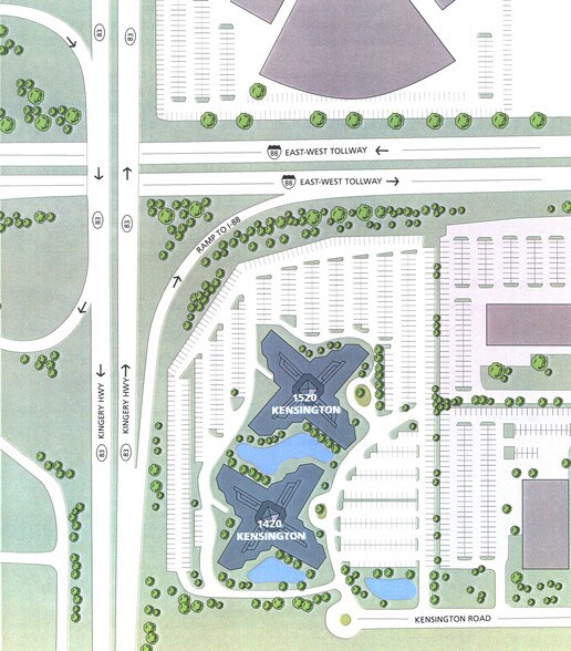 1520 Kensington Rd, Oak Brook, IL for lease - Site Plan - Image 3 of 8