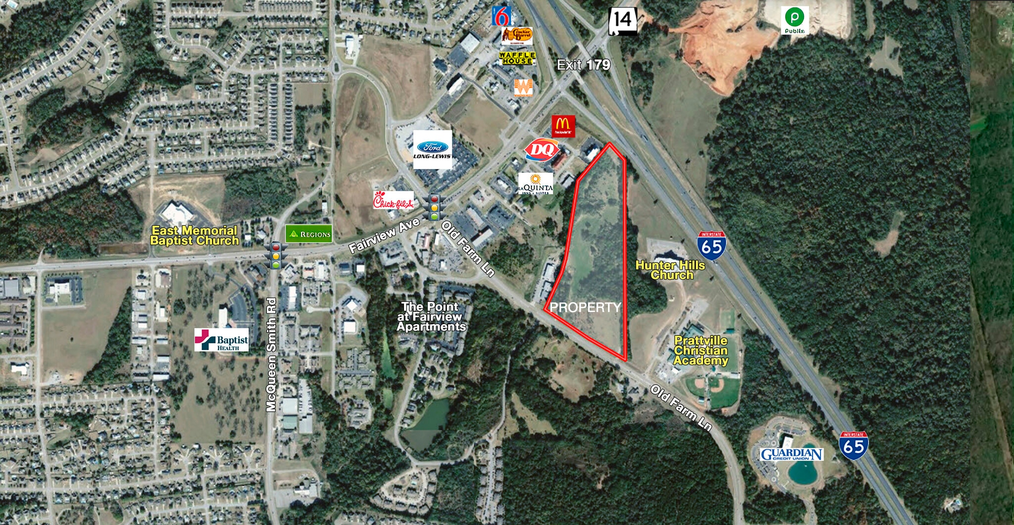 416 Old Farm Ln N, Prattville, AL for sale Aerial- Image 1 of 3