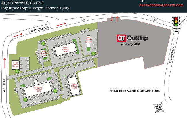 More details for NE CORNER HWY 114 B.C. RHOME, Rhome, TX - Land for Sale