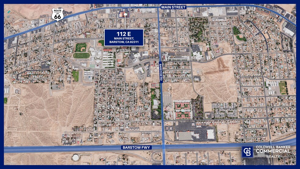 112 E Main St, Barstow, CA à vendre - Aérien - Image 3 de 5