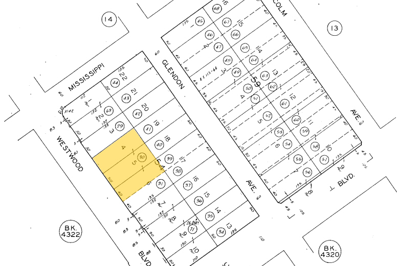 2138-2140 Westwood Blvd, Los Angeles, CA for lease - Plat Map - Image 2 of 5