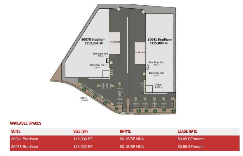 30199 Bradham Dr, Visalia, CA for lease - Site Plan - Image 3 of 11